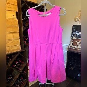 kate spade Bright Pink Sleeveless Fit-and-Flare Dress